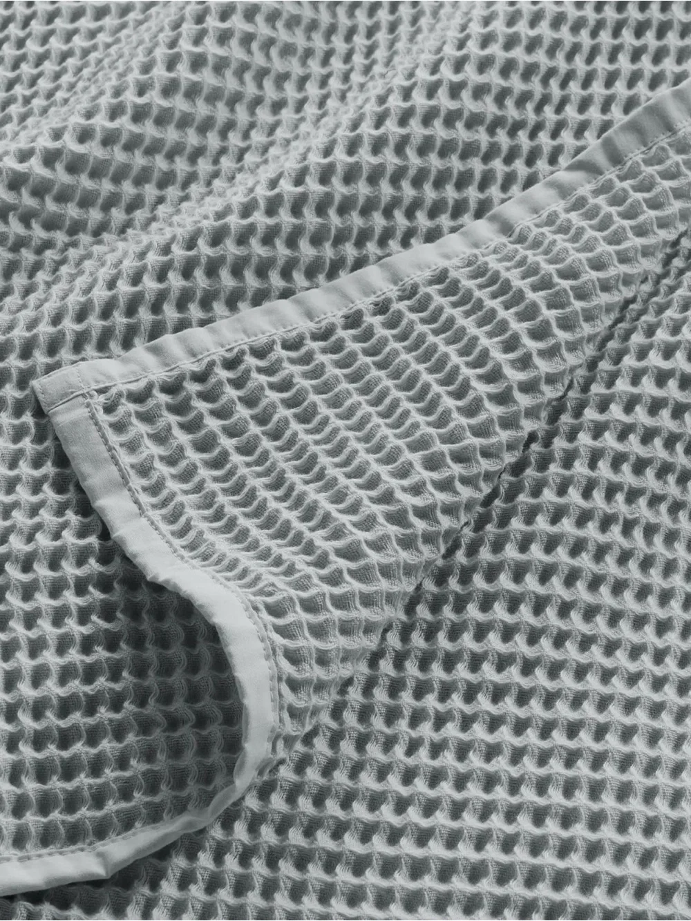 Organic King Waffle Knit Blanket in Mist - Retail $109